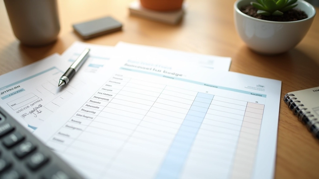 Příklad tabulky domácího rozpočtu s jednotlivými kategoriemi výdajů a měsíčními součty