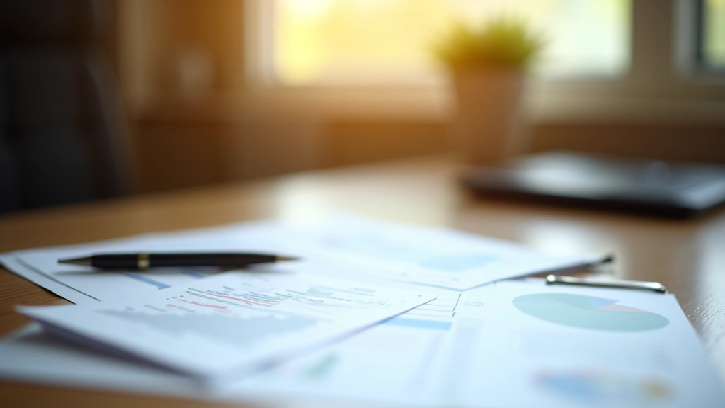 Pracovní prostor pro plánování rodinného rozpočtu s finančními dokumenty